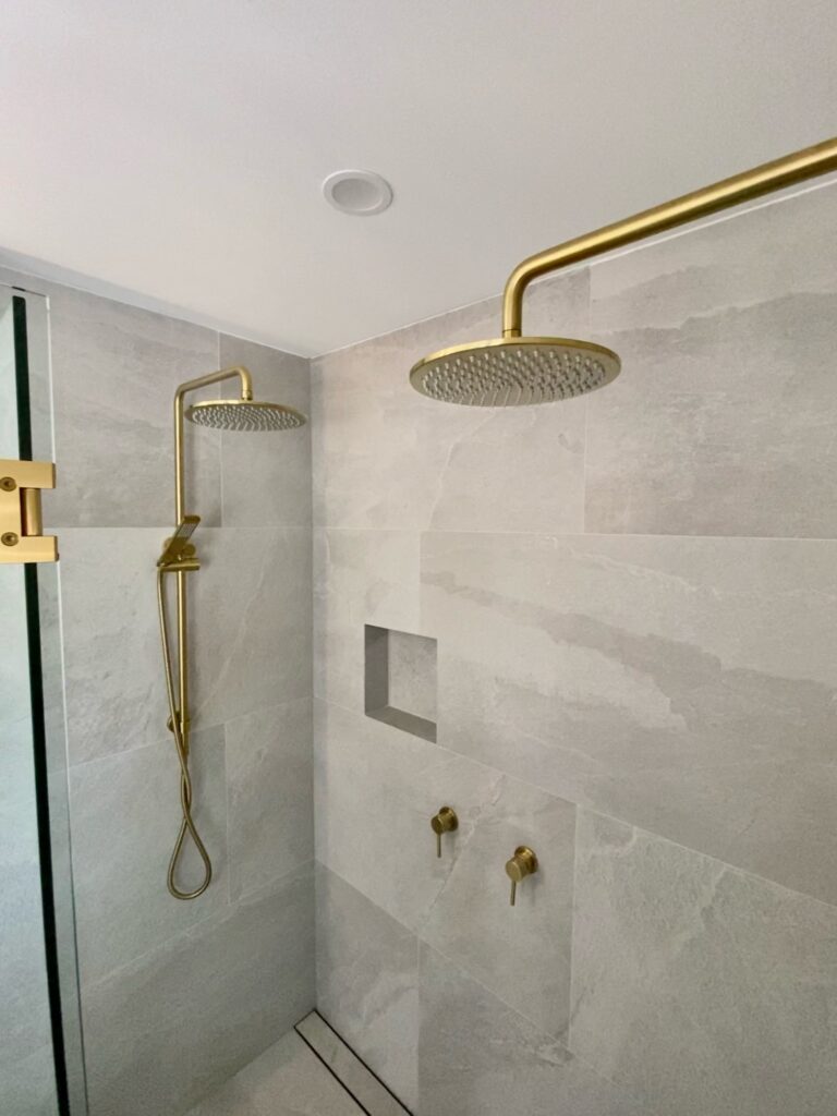 photo of double shower head